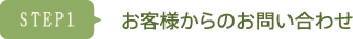STEP1 お客様からのお問い合わせ
